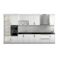 宙光 未里慕润 简约欧式厨房厨柜整体定制家用一字型L型 6A13高性能铝型材 定制款  预付定金（详