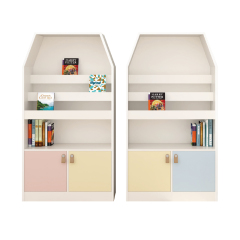 宙光  儿童书架简易落地置物架家用省空间小学生创意全铝书柜 S-01粉黄